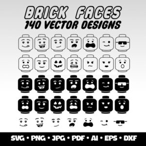 Brick Faces SVG Bundle