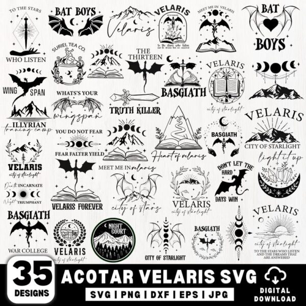 Acotar Velaris Svg Bundle