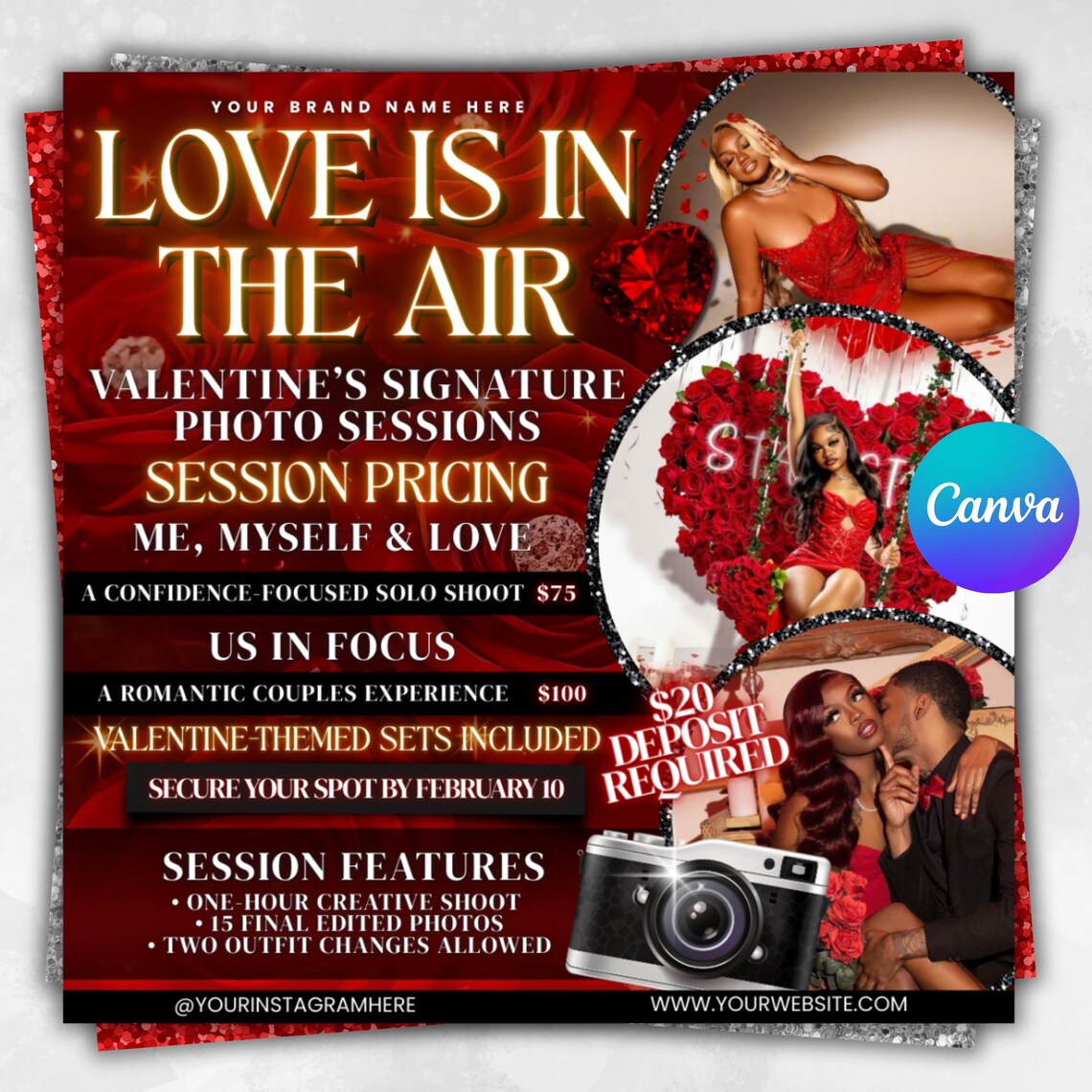 Valentine's Day Photoshoot Flyer