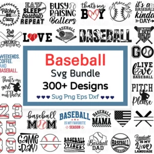 Baseball SVG Bundle, Sports Clipart, Mom Designs