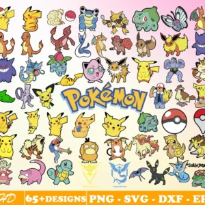 Pikachu Birthday SVG and PNG Package, Unique Layered Pikachu Design for Party Decorations