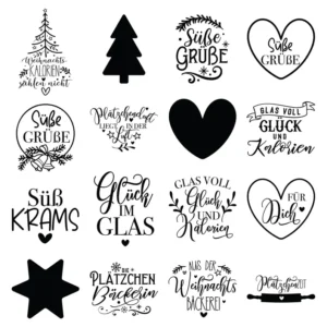 Deutsche Plotterdatei Weihnachten, Schriftzüge Weihnachten deutsch, Weihnachtshäuser ,Plotterdatei Home, Winterzauber ,Weihnachten Svg