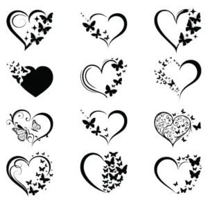 Heart Svg Bundle, Heart Doodle Svg, Hand Drawn Heart Svg, Heart Clipart, Valentine Day Heart Svg, Instant Download, Love Svg, Love Clipart