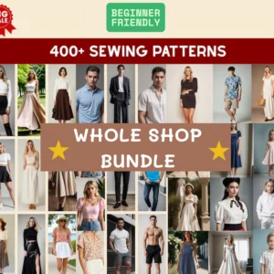 400+ Sewing Patterns Whole Shop Bundle, Women, Men, Kids (PDF)