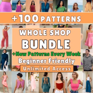 Whole Shop Bundle Sewing Patterns, women's PDF Patterns, Men Patterns, Beginner Digital pattern jumpsuit, Dress, Shorts, Top, Skirt, Blouse